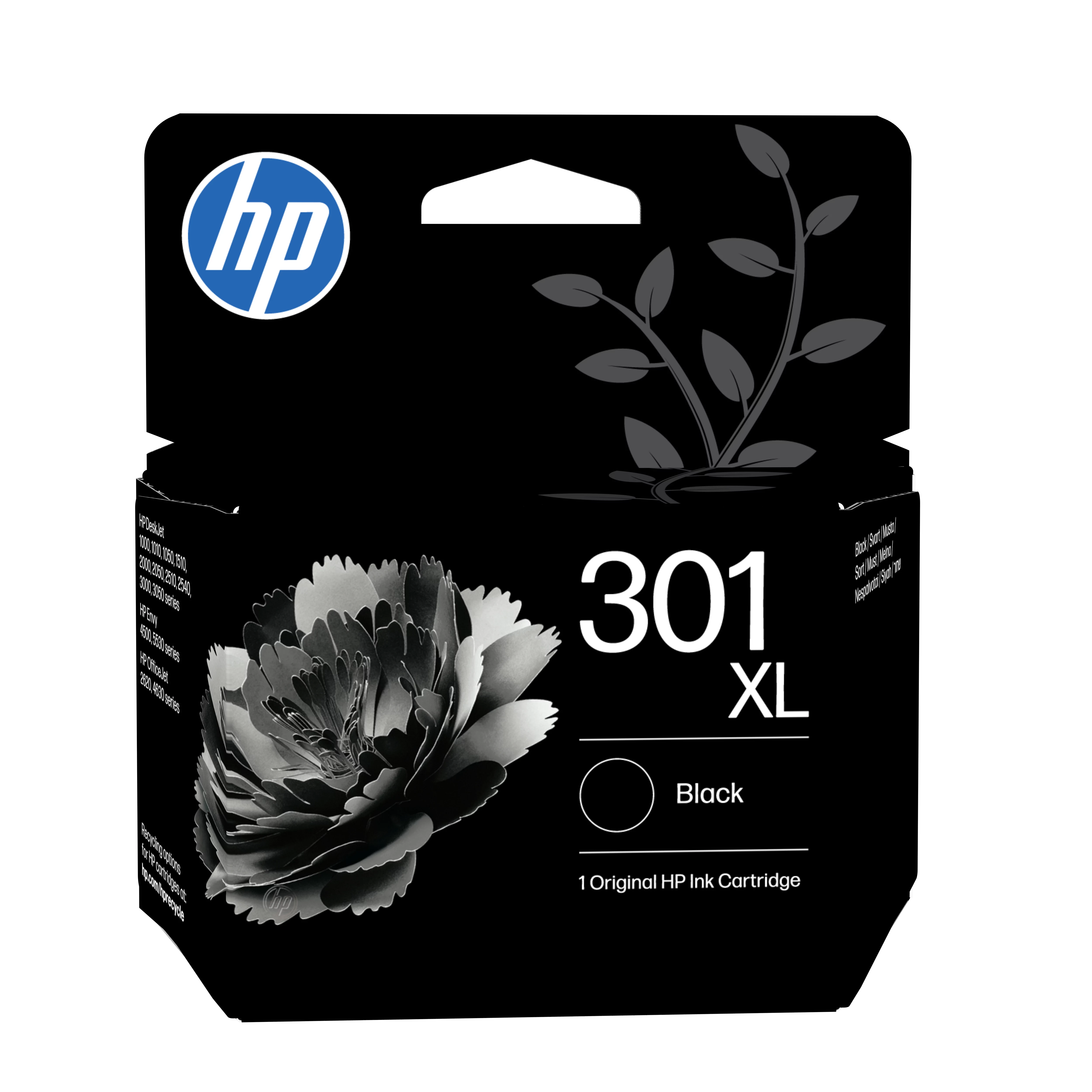 HP 301XL tintes kasetne, melna, 360