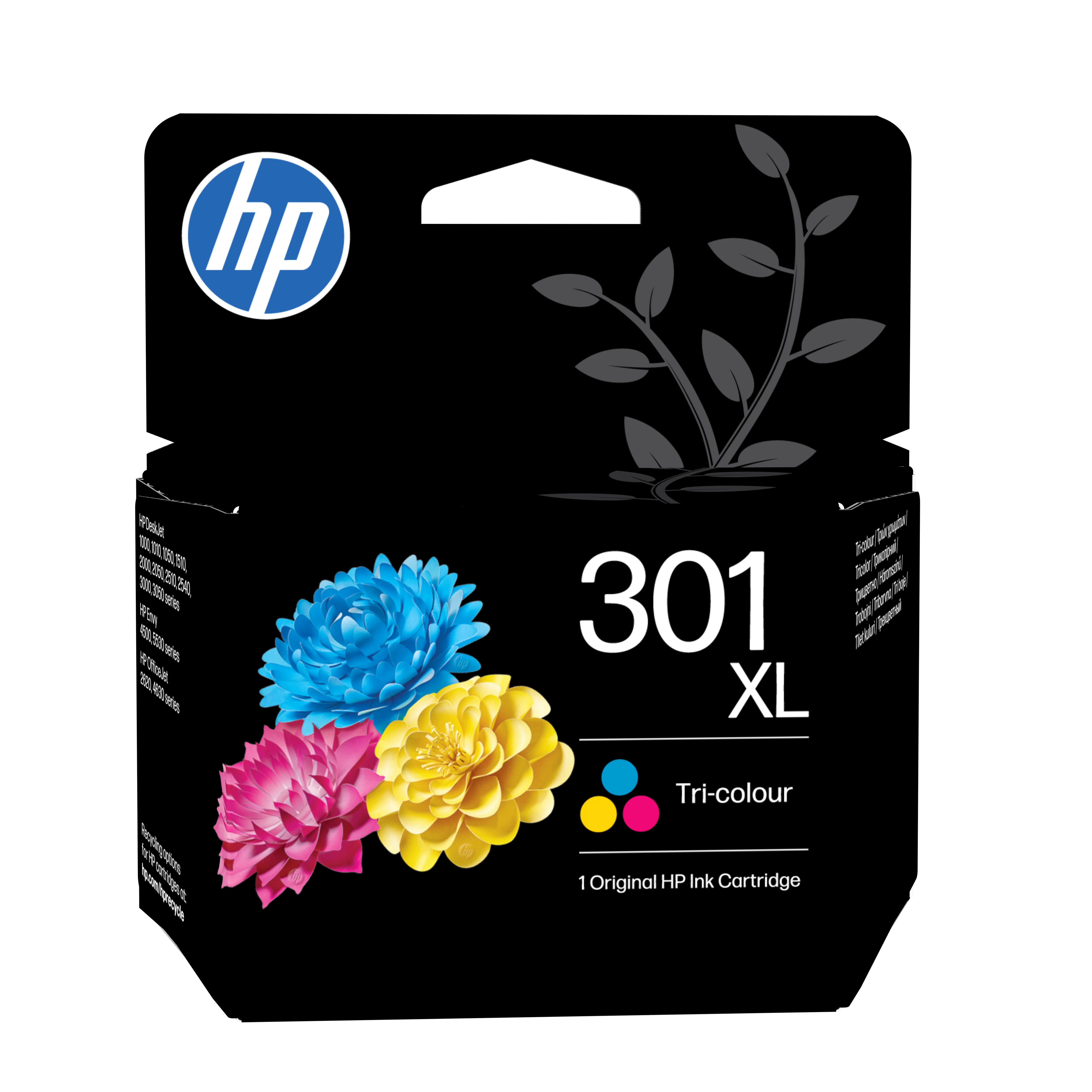 HP 301XL tintes kasetne, krāsu, 300