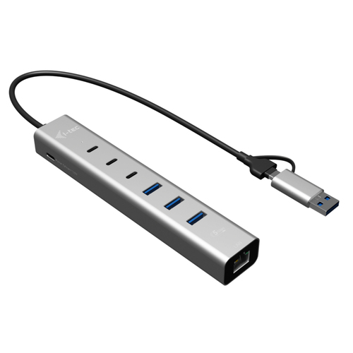 I-tec CAHUBMETAL6LANPD USB-C/USB-A metāla sadalītājs, 6