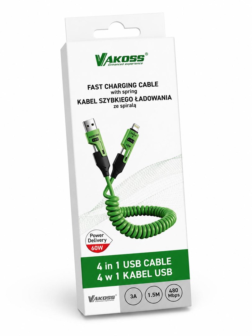 Vakoss MLU680G 4 vienā vads, 1
