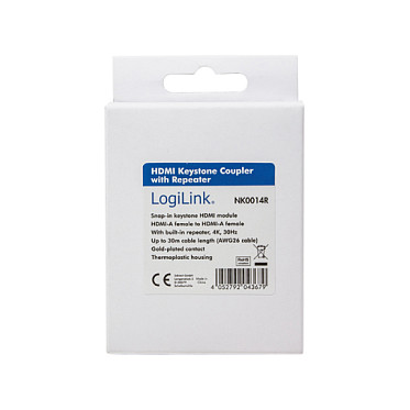 LogiLink NK0014R balts HDMI Keystone savienotājs