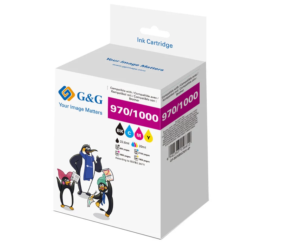 G&G saderīgas printera tintes kasetnes NP-B-0051BKCMY