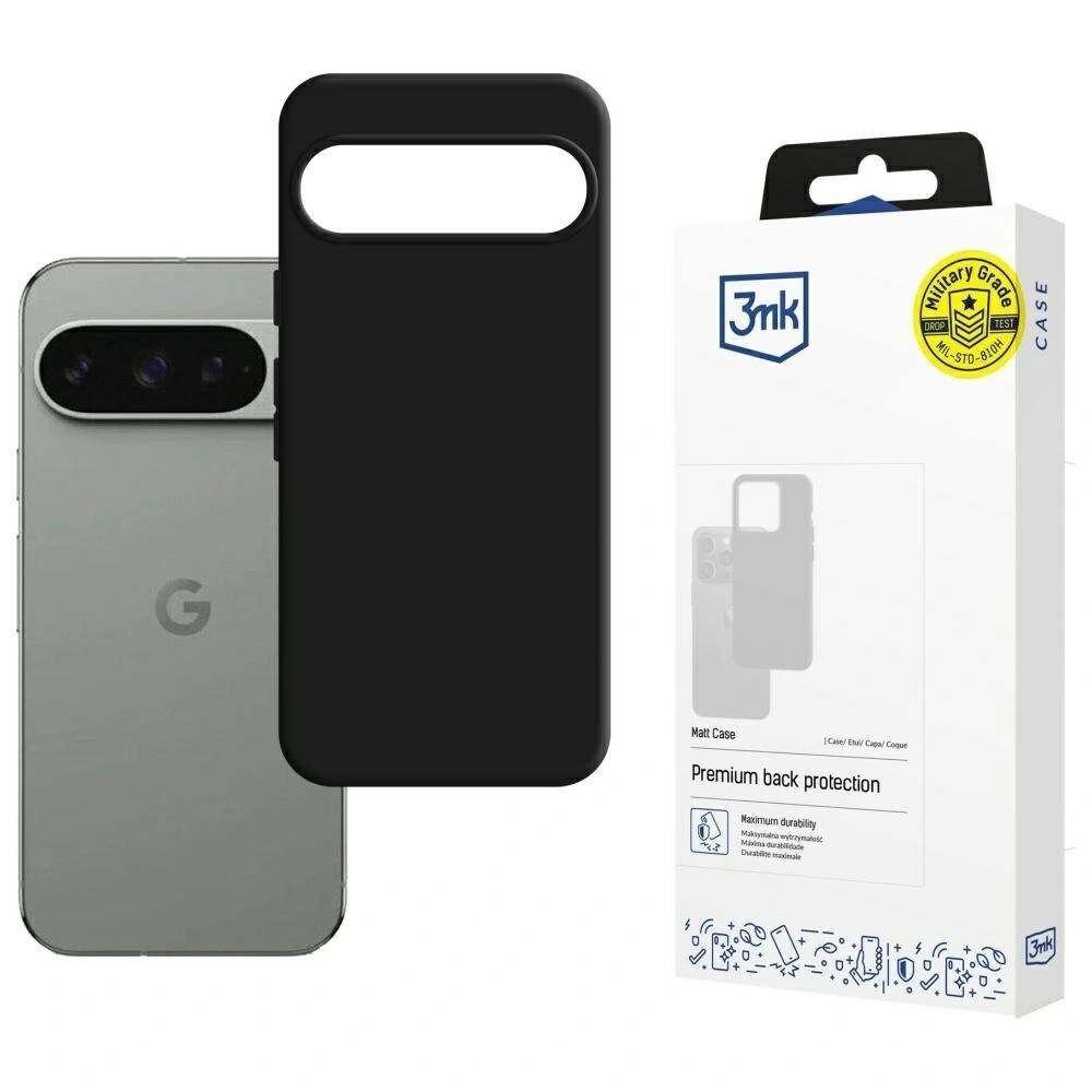 3MK Matt Case melns vāciņš tālruņiem
