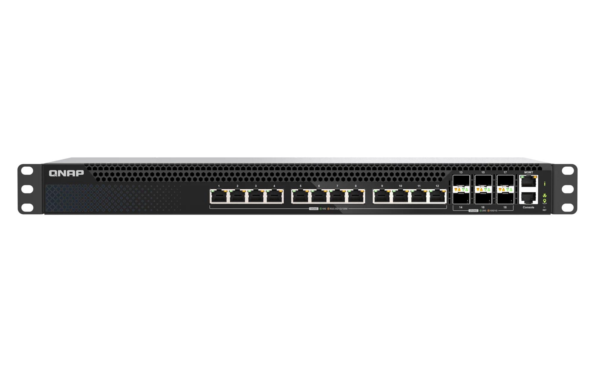 QNAP QSW-M5218-6F12T pārvaldāmais L3 tīkla komutators
