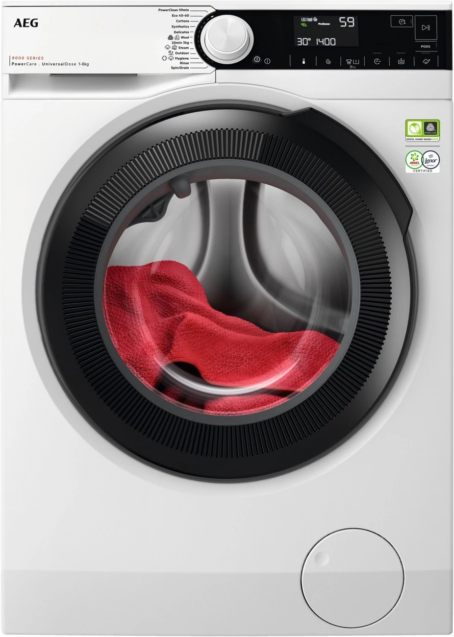 AEG LFR83844VE priekšējās ielādes veļas mašīna