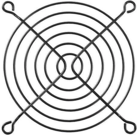 Alphacool 92mm tērauda ventilatora režģis, melns