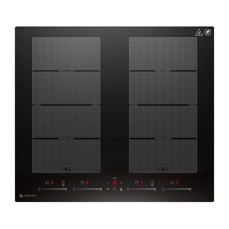 AMZCHEF CE-FS-I74S-FFDD10 4 Zone Induction Cooktop