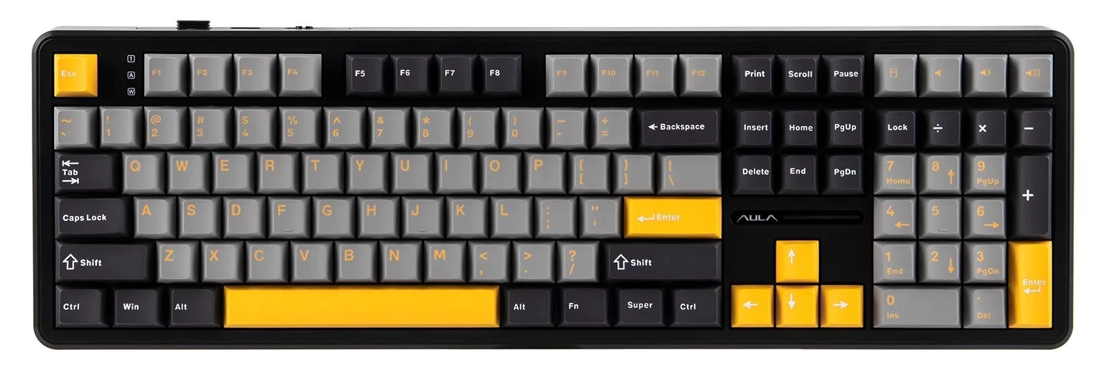 AULA F108 Gray+Orange+Deep Gray Gasket Keyboard