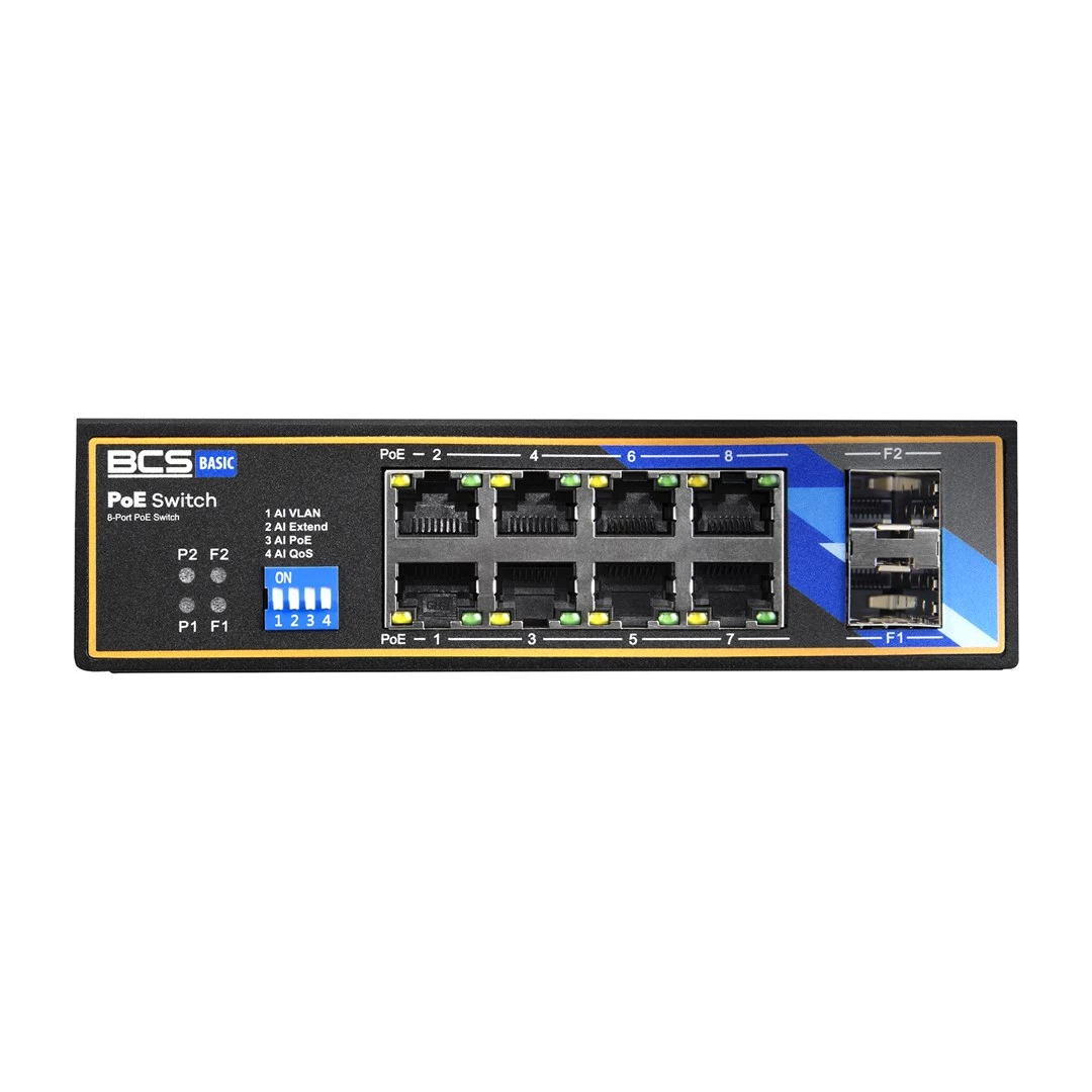 BCS BCS-B-ISP08G-2SFP Industrial Unmanaged Switch, 8-Port