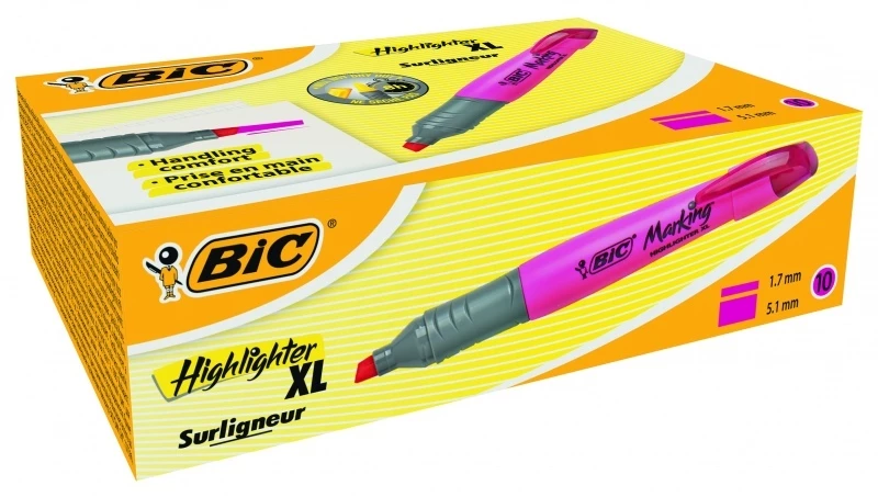 BIC Brite Liner Grip marķieris, šķautņveida