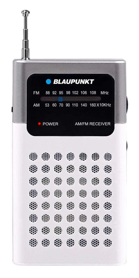 Blaupunkt PR4WH pārnēsājamais AM/FM radio, pelēks