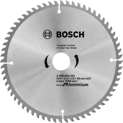 BOSCH Alumīnija zāģa asmens 210x30mm 64