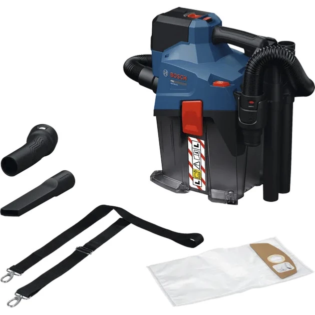 BOSCH GAS 18V-6LS Bezvadu Putekļsūcējs (Zils/Melns
