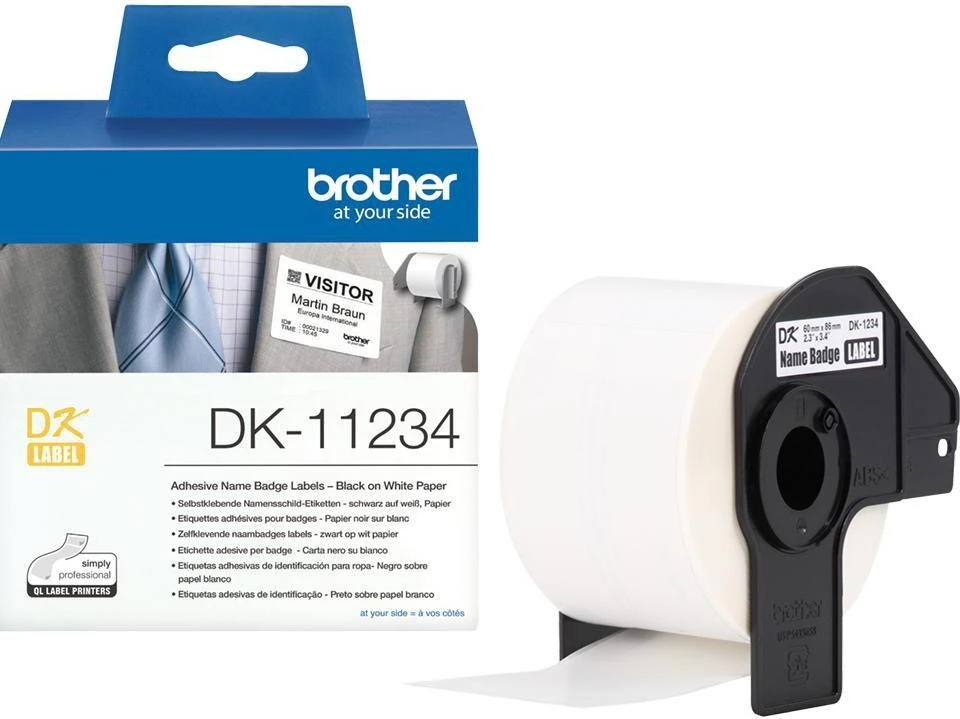 Brother DK-11234 pašlīmējošu etiķešu rullis -