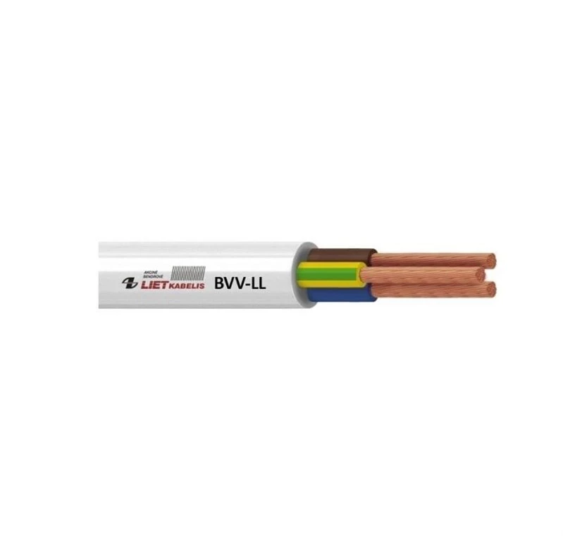 BVV-LL 3 dzīslu 1.5mm² Balts