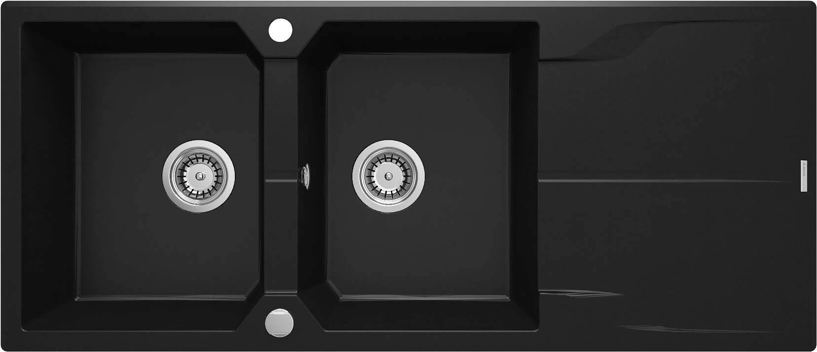 DEANTE 2-Bowl Granite Sink with Drainer