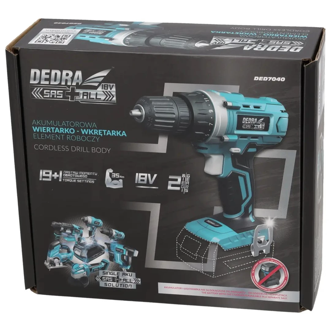 DEDRA DED7040 18V Bezvadu Triecienurbjmašīna ar