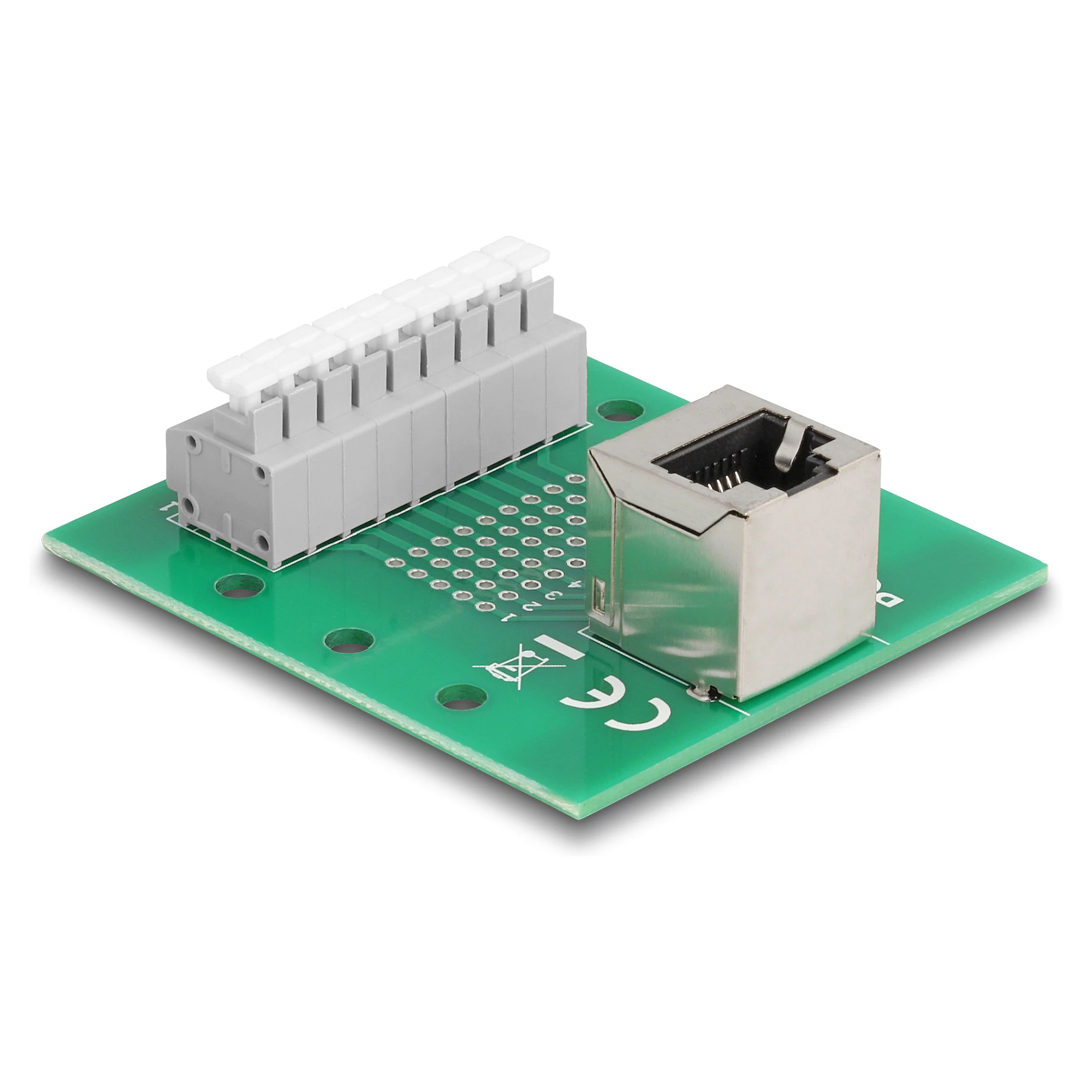Delock RJ45 ligzda uz spaiļu bloku