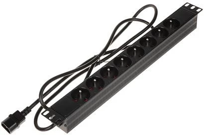 DELTA PD-8/R/IEC-N 8 kontaktligzdu 1U plaukta