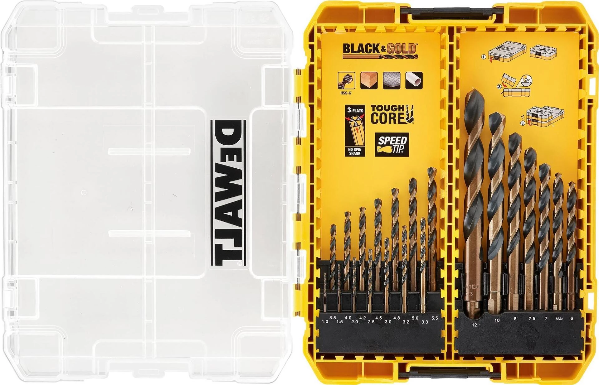 DEWALT DT70755-QZ HSS-G metāla urbju komplekts