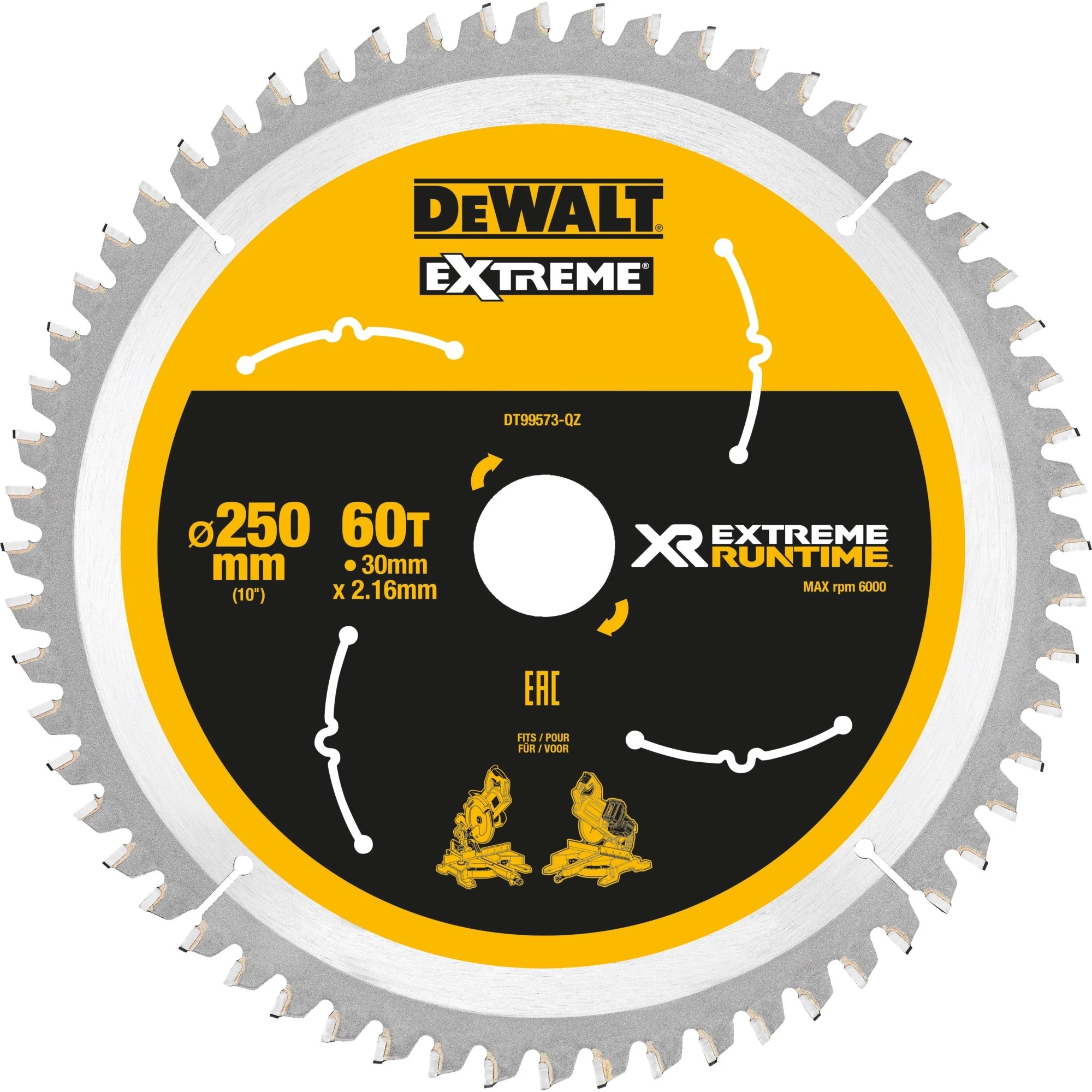 DEWALT DT99573 Ripzāģa asmens 250 mm