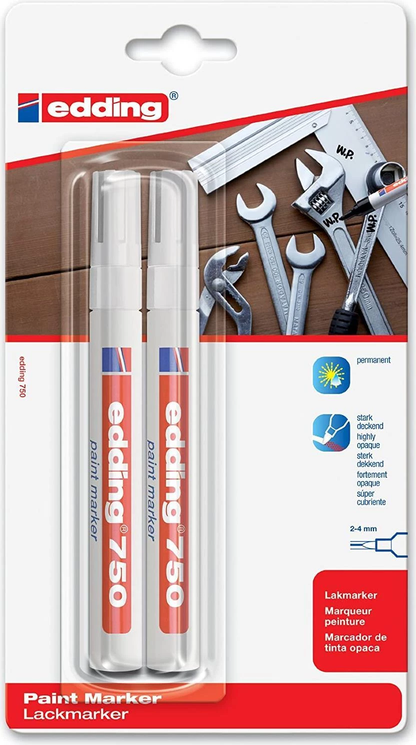 Edding 750 baltais krāsas marķieris -