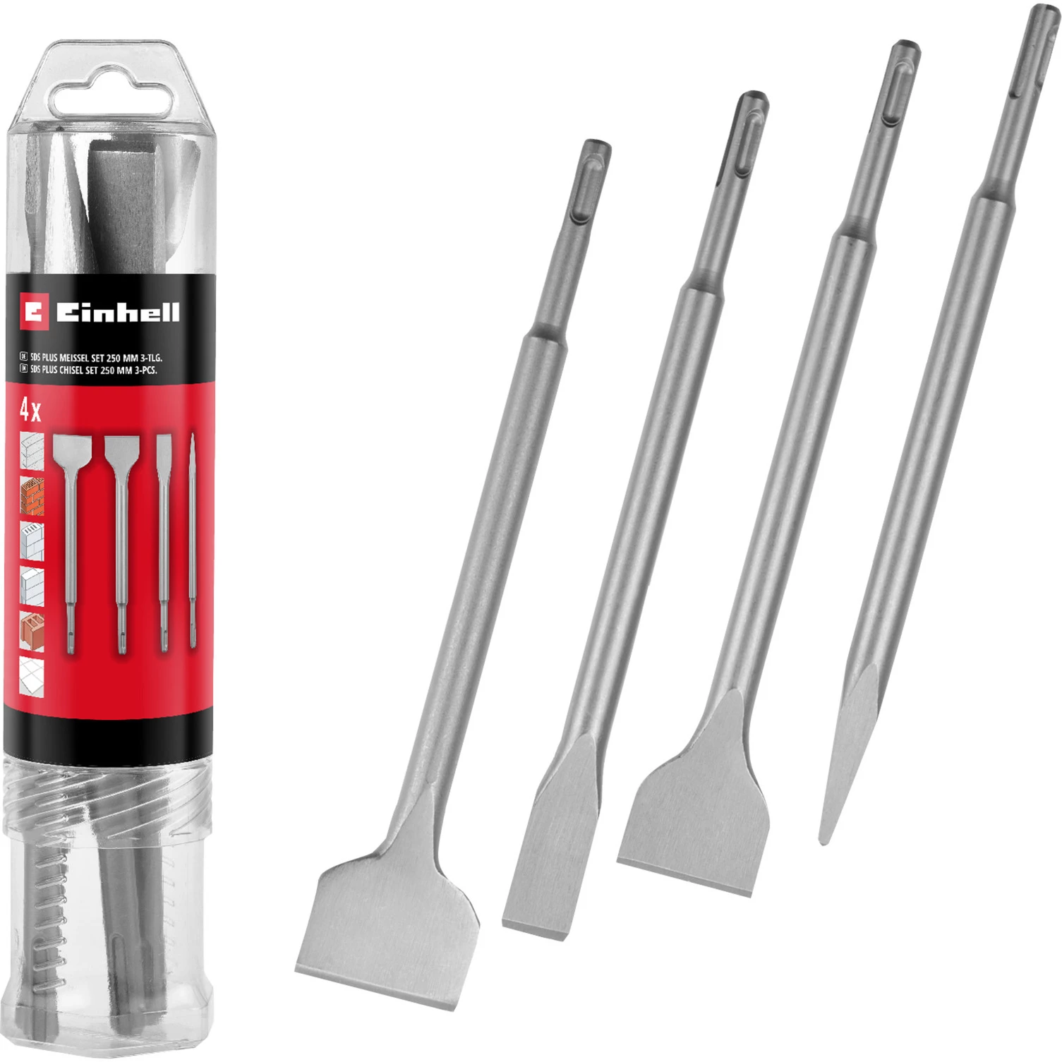 EINHELL-KWB SDS-plus Kaltu komplekts 250mm, 4
