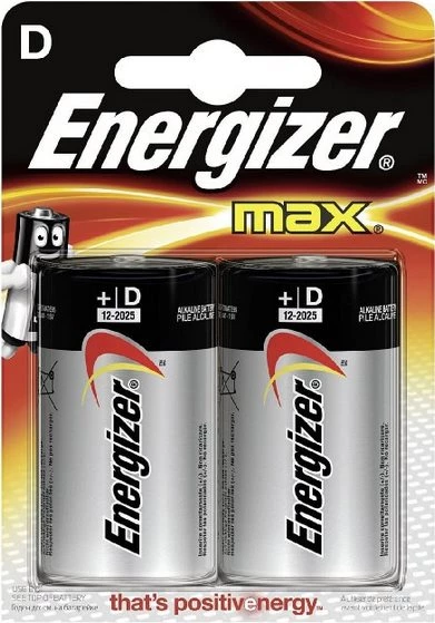 Energizer MAX sārma baterijas D izmērs