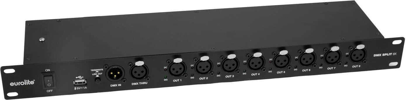 EUROLITE DMX Split 8X sadalītājs 3-pin