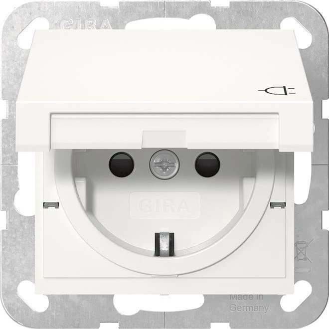 Gira 441427 SCHUKO kontaktligzda ar atlokāmu