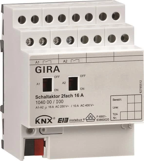 GIRA KNX komutācijas aktuatore ar 2
