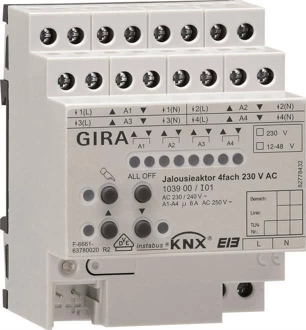 GIRA Shutter Actuator 4-fold REG KNX/EIB