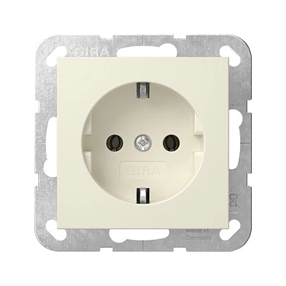 Gira System 55 SCHUKO kontaktligzda krēmkrāsā