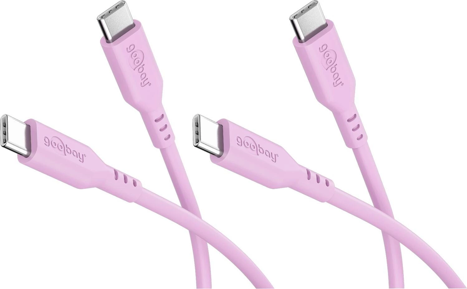 Goobay USB-C uz USB-C silikona kabeļu