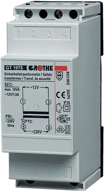 Grothe durvju zvana transformators 12 V/AC
