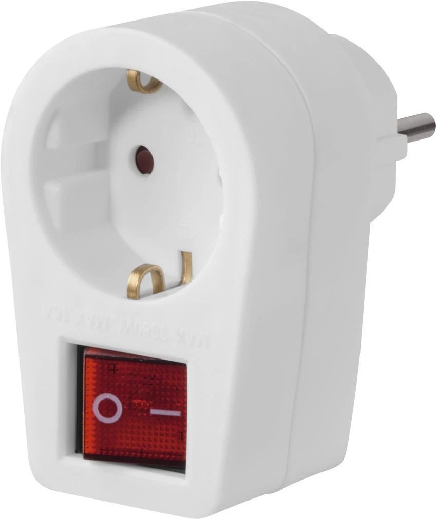 Hama kontaktligzdas adapters, aizsargkontaktu ligzda, 2-polu