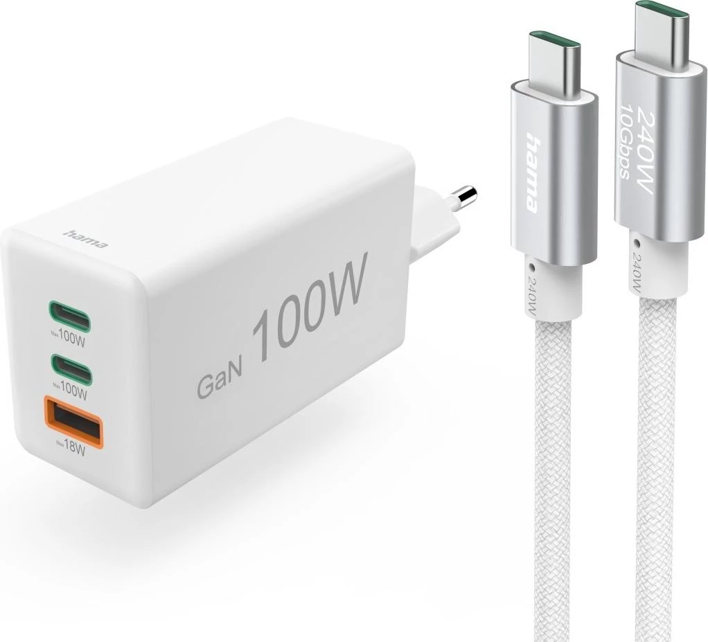 Hama USB-C ātrā uzlādes lādētājs ar