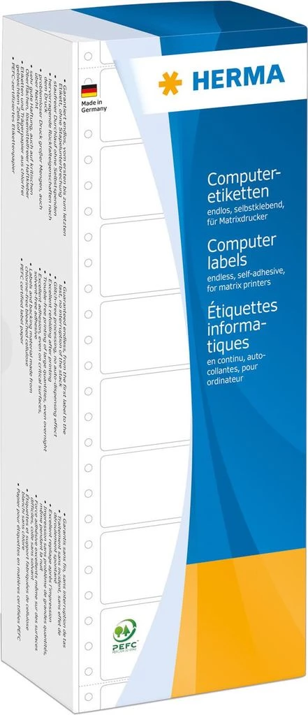 HERMA 8210 datoru etiķetes - fan-fold