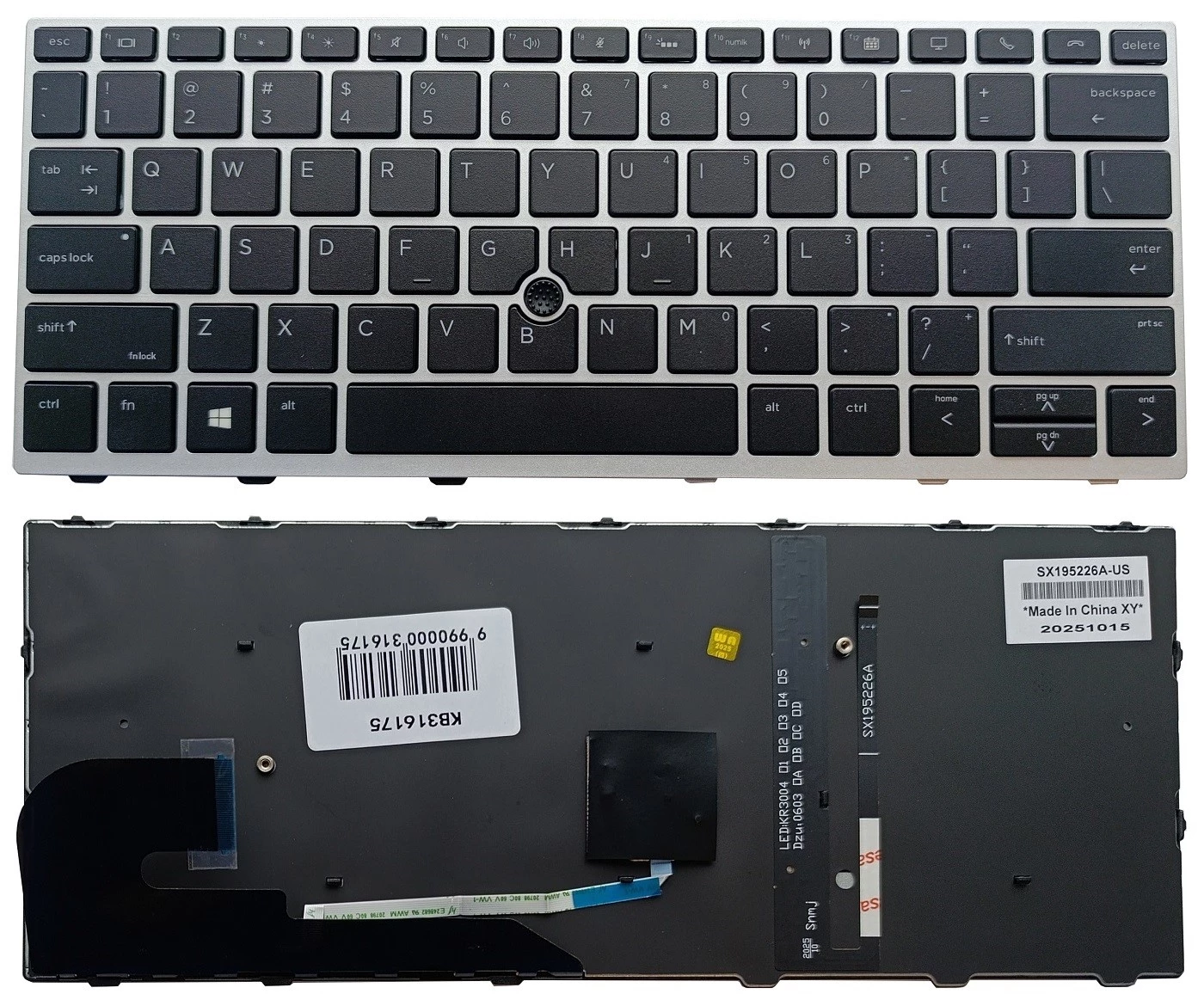 HP EliteBook 730/735/830 G5/G6 klaviatūra ar