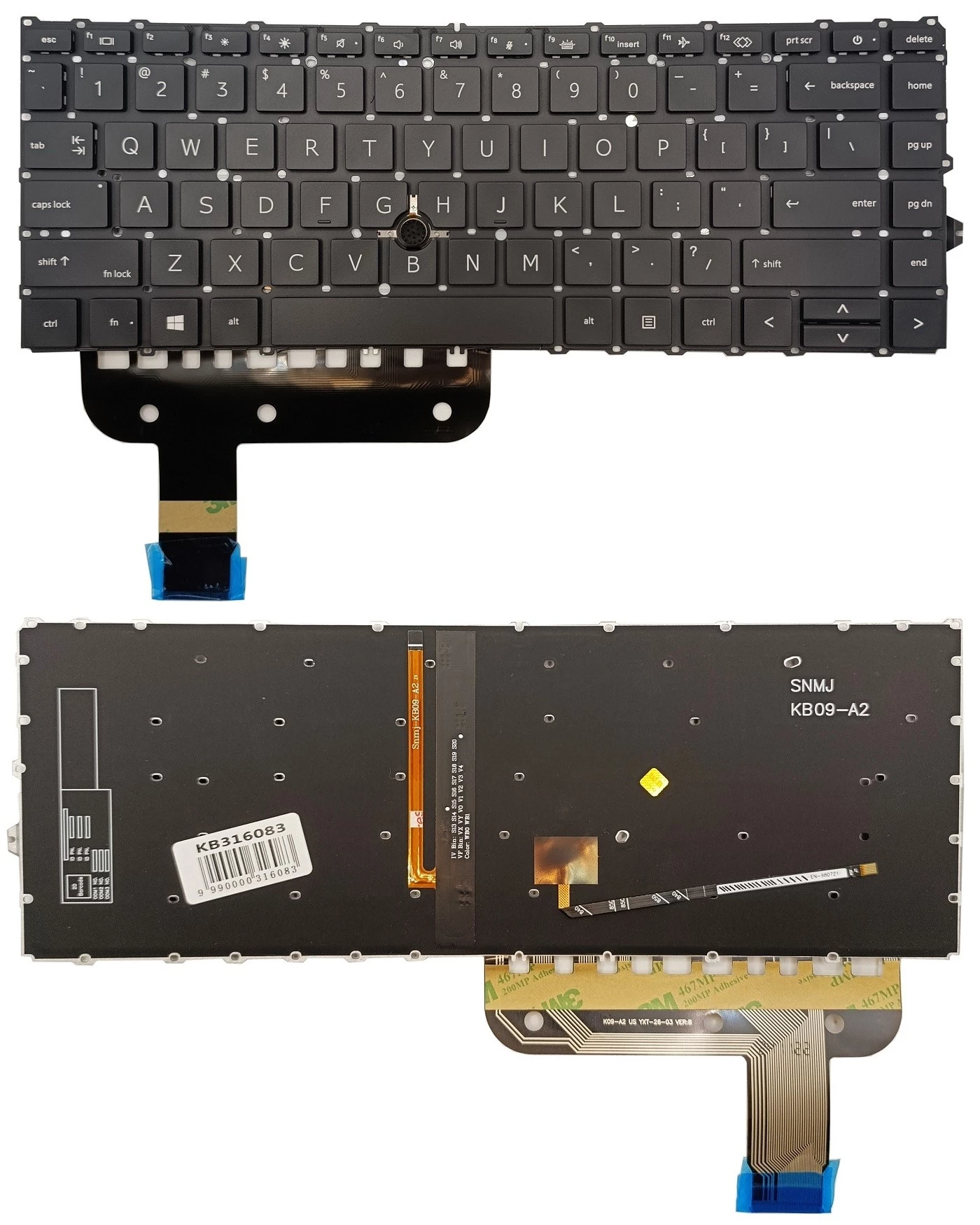HP EliteBook 845 G7 klaviatūra ar