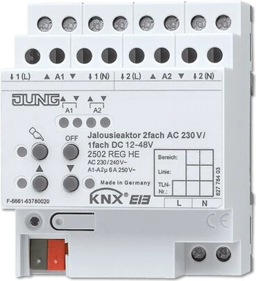 JUNG KNX žalūziju izpildmehānisms REG korpusā
