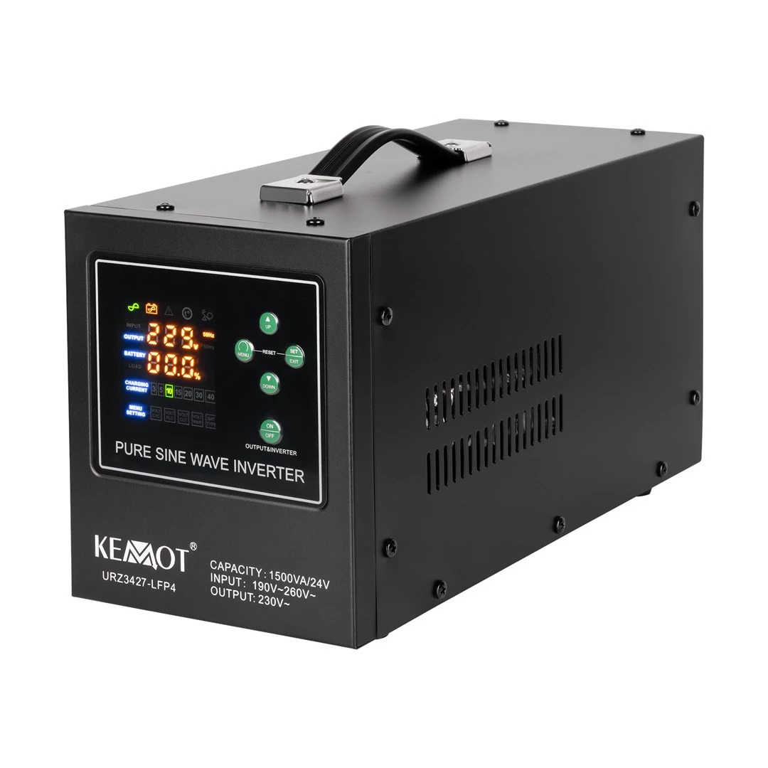 KEMOT PROsinus-1500/24-LFP4 tīkla UPS invertors 1500VA/1050W