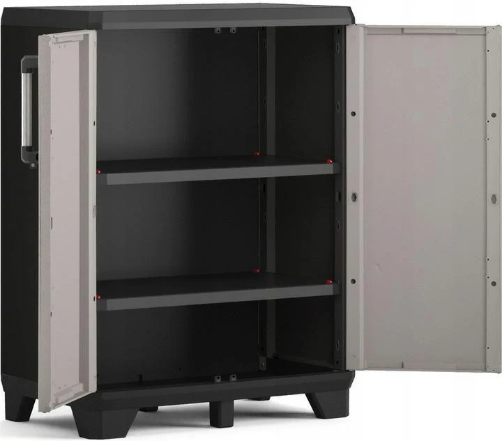 KETER LOW CABINET PRO 68x39x90cm Melns/Pelēks