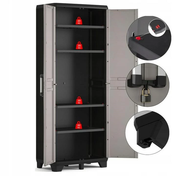 KETER WARDROBE PRO 68x39x173cm Grey/Black
