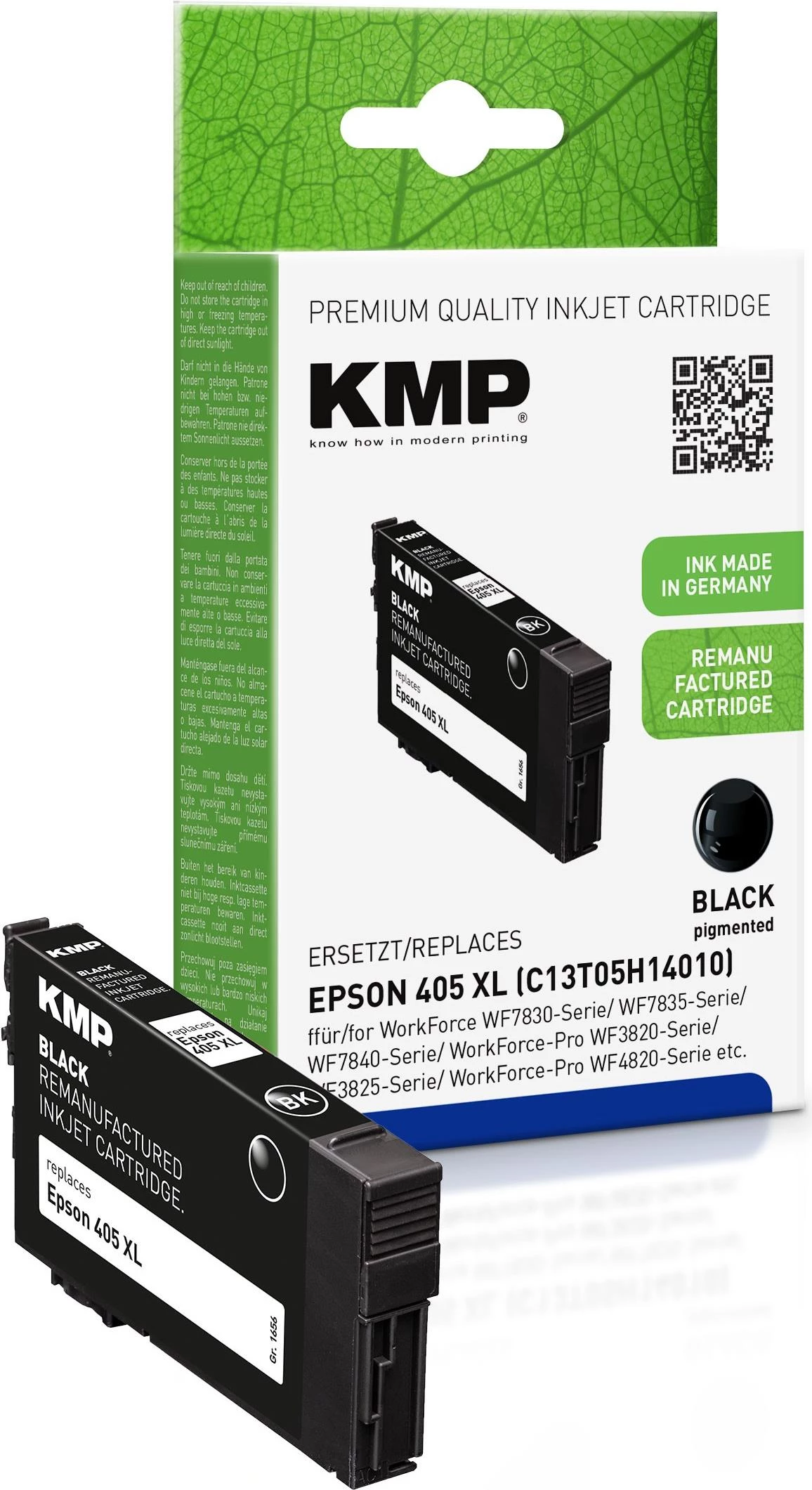 KMP 1656,4001 saderīgs melnais tintes