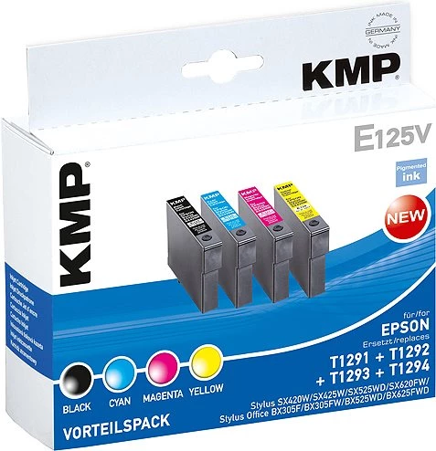 KMP E125V saderīgu tintes kasetņu komplekts