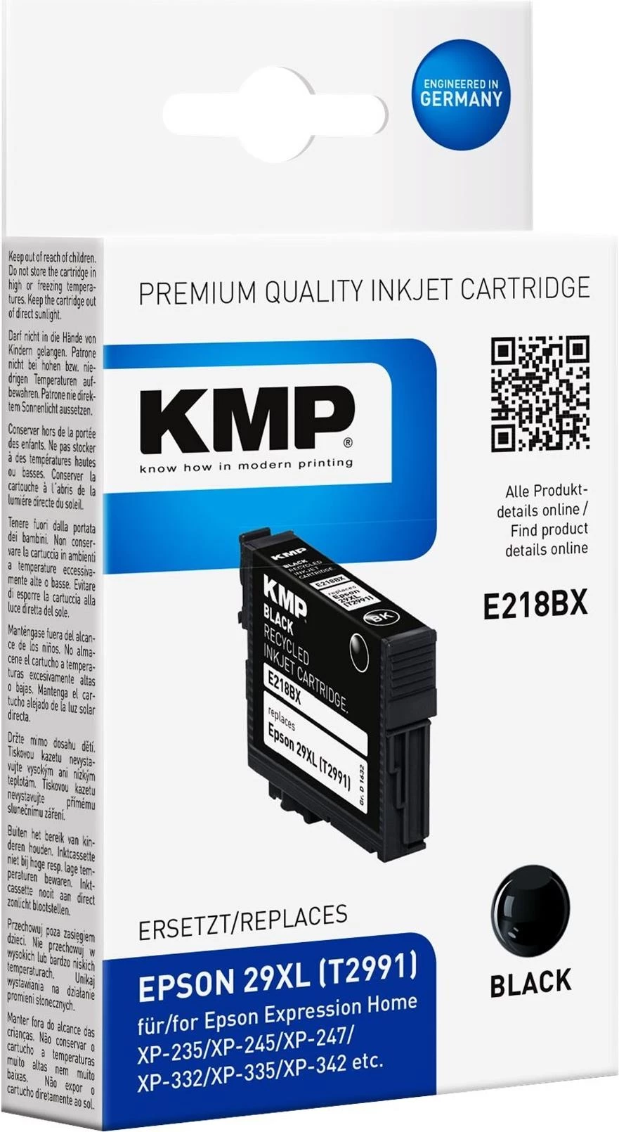 KMP E218BX melna saderīga augstas ietilpības