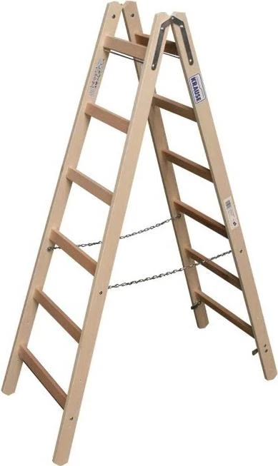 KRAUSE koka divpusējas sastatnes 2x6 pakāpieni