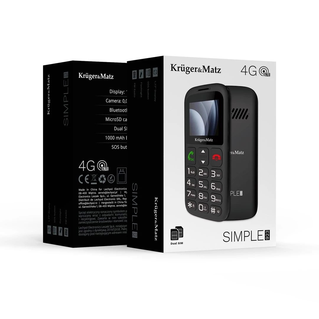 Kruger&Matz Simple 923 4G GSM mobilais