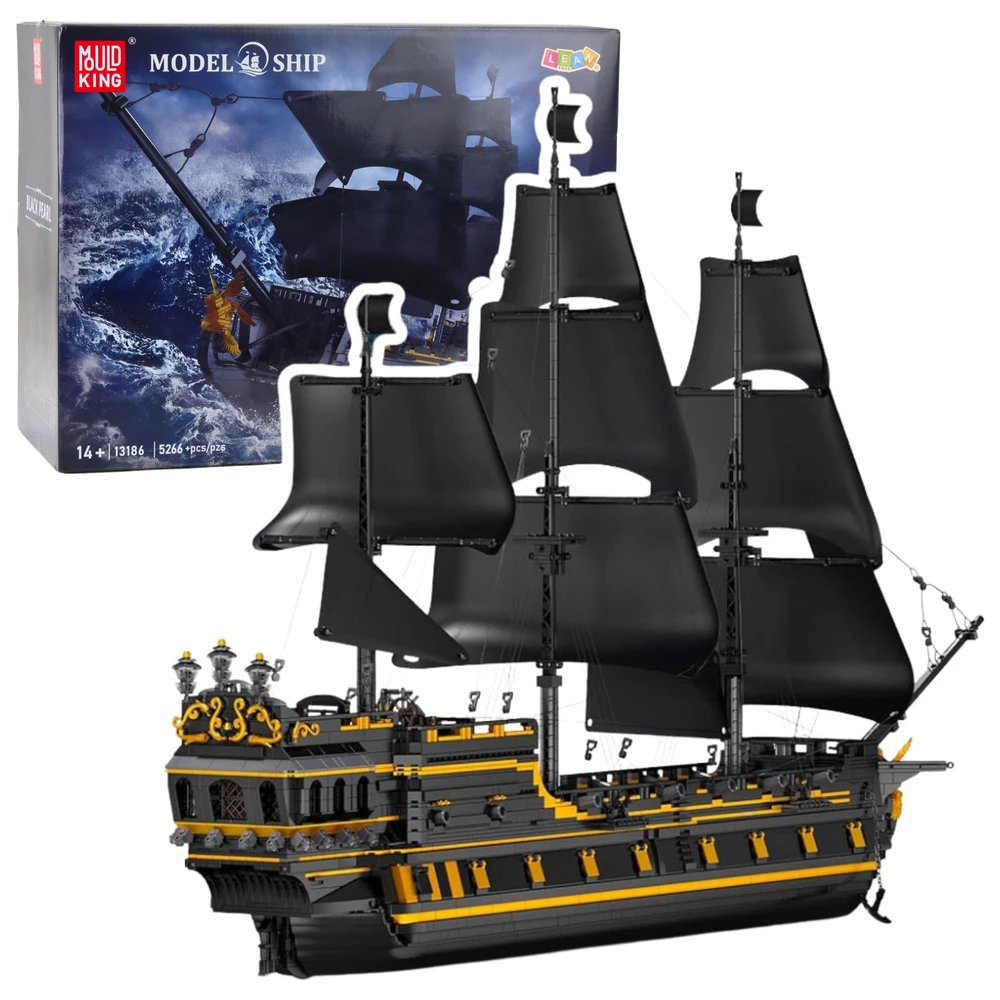 LEAN TOYS Black Pearl Pirate Ship